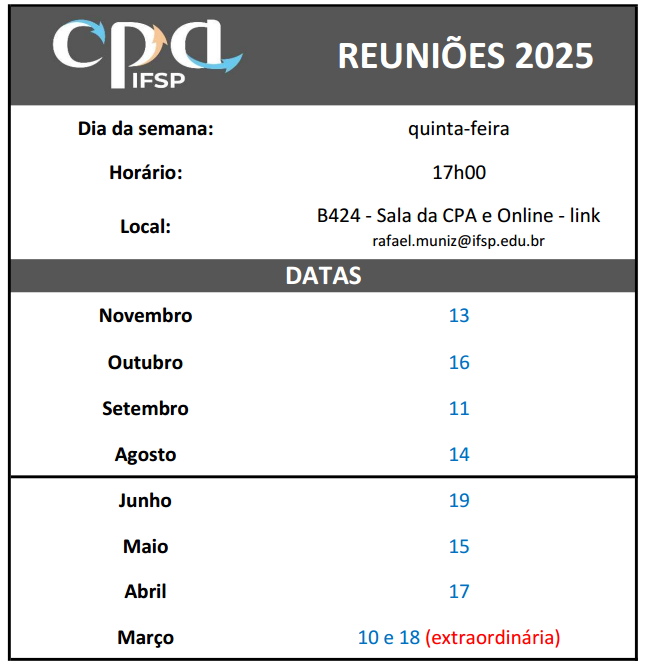 CPA calendario 2025 2sem
